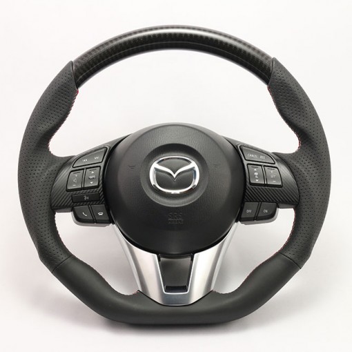 KenStyle Carbon (Type3) Steering Wheel for 2014+ Mazda2 (Demio)