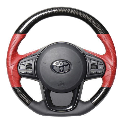Real Carbon / Red Leather Steering Wheel for Supra (20202021) A90