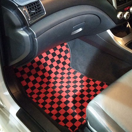 Zeromotive Checkered Floor Mats For Wrx Sti 2007 2014 Motivejapan
