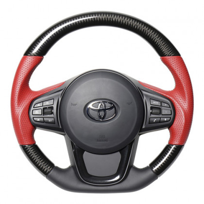 Real Carbon / Red Leather Steering Wheel for Supra (2020-2021) A90
